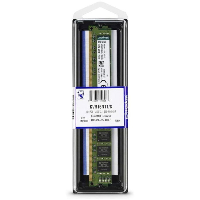 Kingston ValueRAM 8 GB DDR3 1600 MHz DIMM KVR16N11/8
